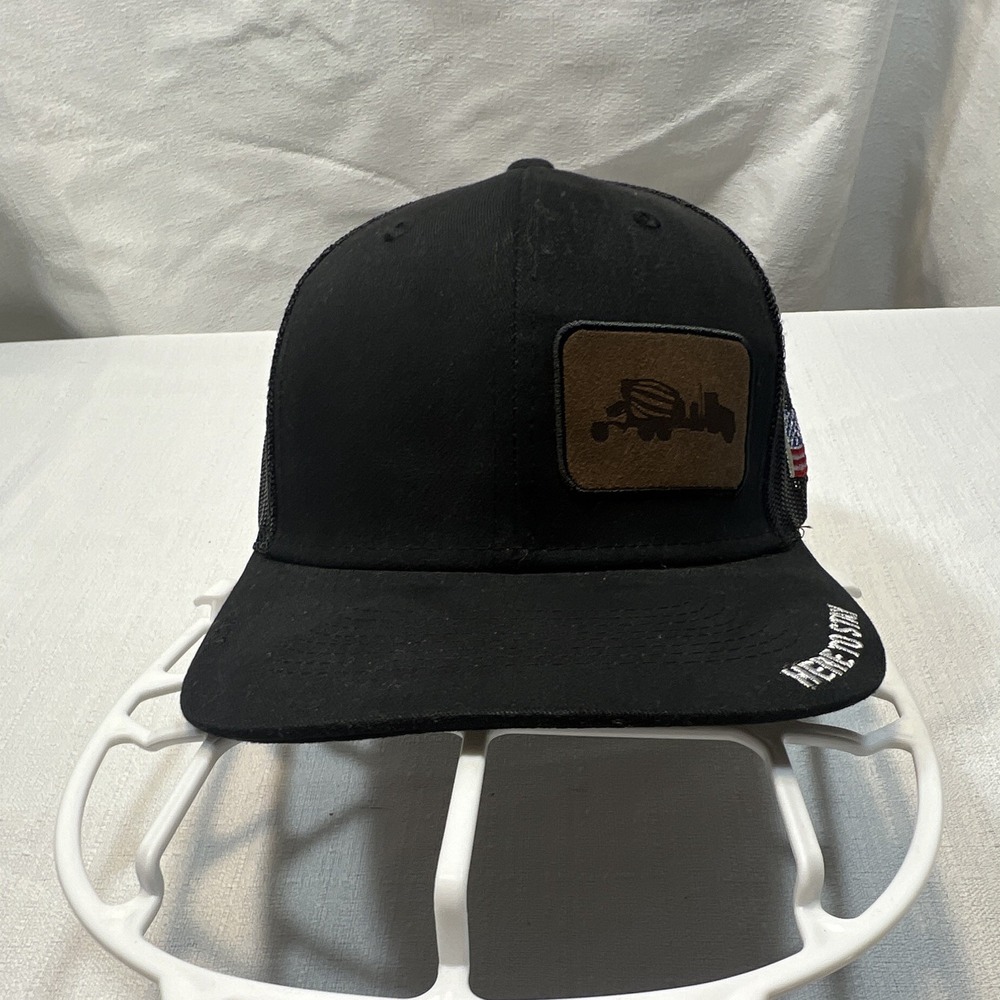 Ozinga Black "Here to Stay" Adjustable Mesh Back Trucker Hat One Size Men's